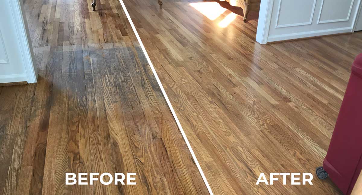Hardwood floor refinishing and flooring installation by AMAYA FLOORING LLC in Woodbridge VA